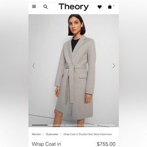 Theory Wrap Coat in Double-Face Wool-Cashmere